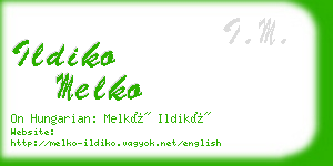 ildiko melko business card